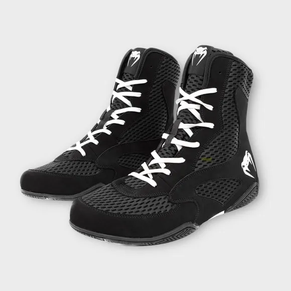 Venum High-Top Boxing Shoe Black White Size 11.5 Women’s US