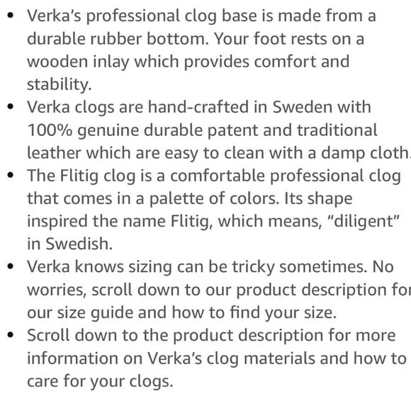 Verka Black Leather Professional Clogs