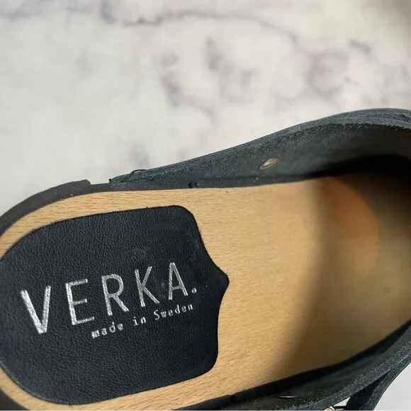 Verka Black Leather Professional Clogs