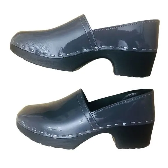 Verka Clogs Swedish Comfort Clogs Low Heel Leather Shoes