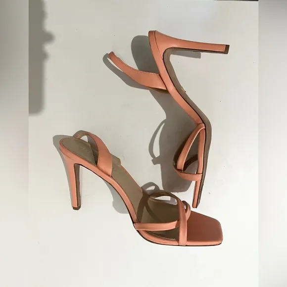 Veronica Beard Analita Leather Slingback stiletto heels Size 20.5 Apricot