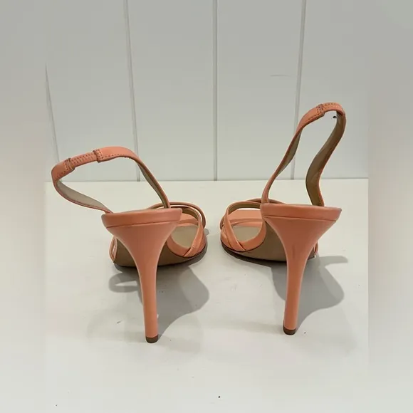 Veronica Beard Analita Leather Slingback stiletto heels Size 20.5 Apricot