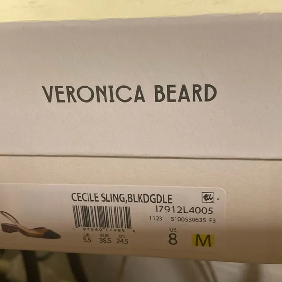 Veronica Beard Cecile Slingback Heels New In Box Size 8
