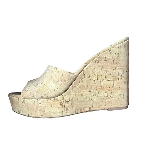 Veronica Beard Dali Cork Platform Wedge Mules