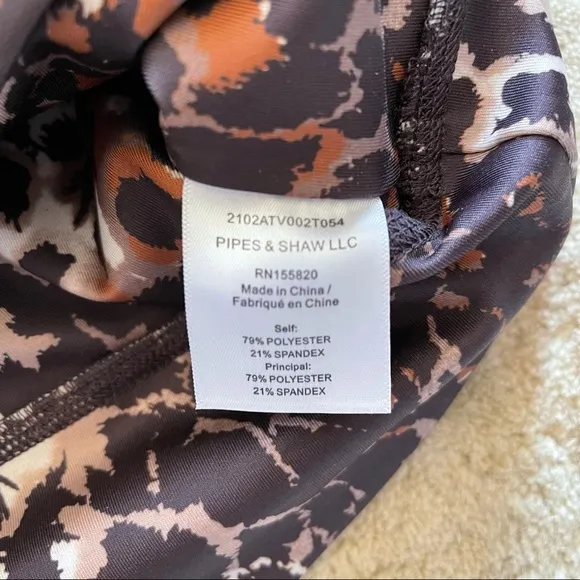 Veronica Beard Malea Leopard Sports Bra In Brown Multi Size Medium