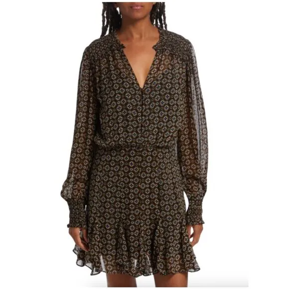 Veronica Beard Sacchi Token-Print Dress - NWT