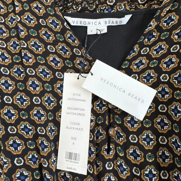 Veronica Beard Sacchi Token-Print Dress - NWT