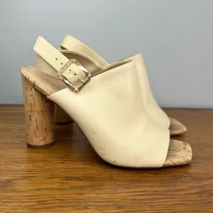 Veronica Beard Size 6 • Bodhi Leather Cork Slingback High Heels.