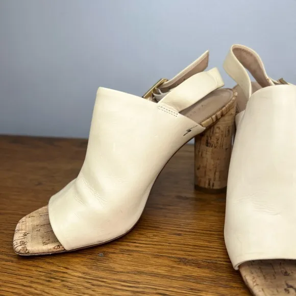 Veronica Beard Size 6 • Bodhi Leather Cork Slingback High Heels.