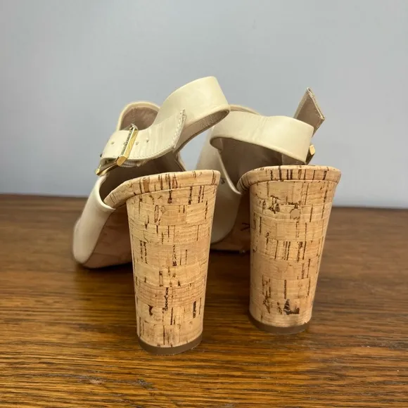Veronica Beard Size 6 • Bodhi Leather Cork Slingback High Heels.