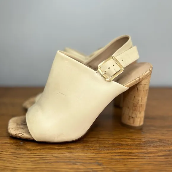 Veronica Beard Size 6 • Bodhi Leather Cork Slingback High Heels.