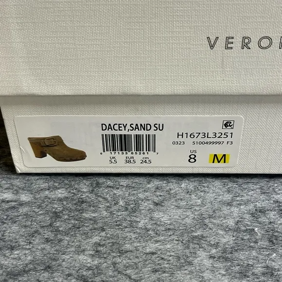 Veronica Beard Tan Mules with Wooden Heel