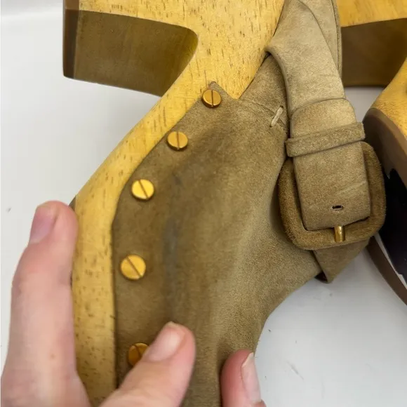 Veronica Beard Women Size 8 Dacey Clog Sand Beige Suede