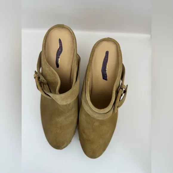 Veronica Beard Women Size 8 Dacey Clog Sand Beige Suede