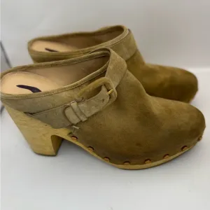 Veronica Beard Women Size 8 Dacey Clog Sand Beige Suede