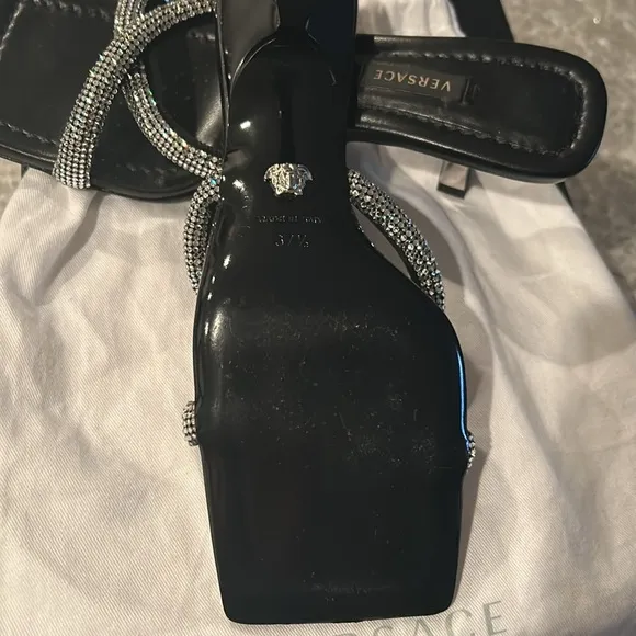 Versace rhinestone mules