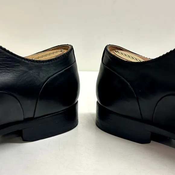 VERY GOOD PS Paul Smith Black Calfskin Cap Toe Oxfords Made in Italy UK 8 / US 9