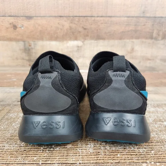 Vessi Everyday Move Slip-On Women's Size 9 All Black Knit Waterproof Casual Shoe
