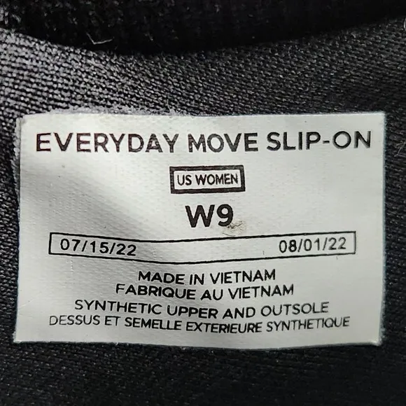Vessi Everyday Move Slip-On Women's Size 9 All Black Knit Waterproof Casual Shoe