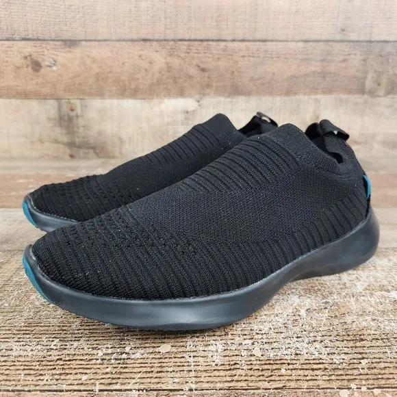 Vessi Everyday Move Slip-On Women's Size 9 All Black Knit Waterproof Casual Shoe