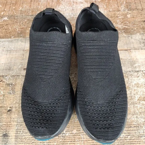 Vessi Everyday Move Slip-On Women's Size 9 All Black Knit Waterproof Casual Shoe