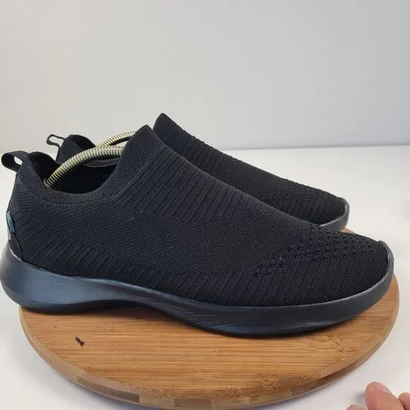 Vessi Everyday Move Comport Slip-ons Onyx Black Sneakers Men's Size US 12