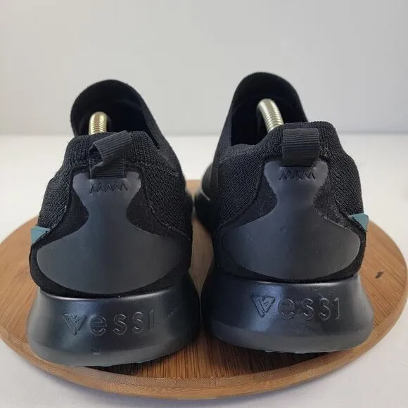 Vessi Everyday Move Comport Slip-ons Onyx Black Sneakers Men's Size US 12