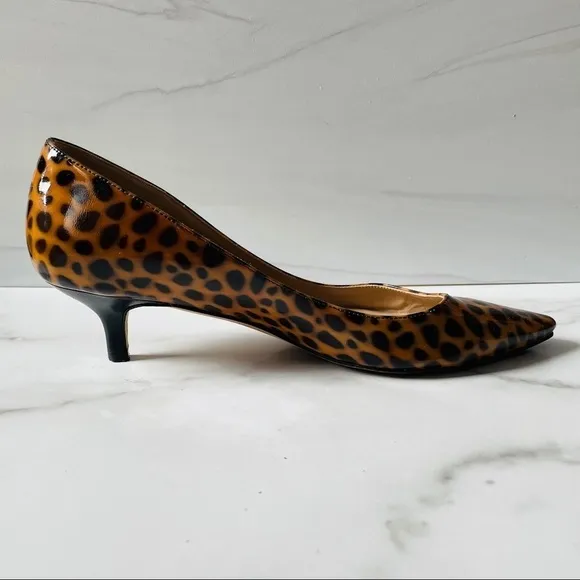 Via Spiga Animal Print Kitten Heels- 8