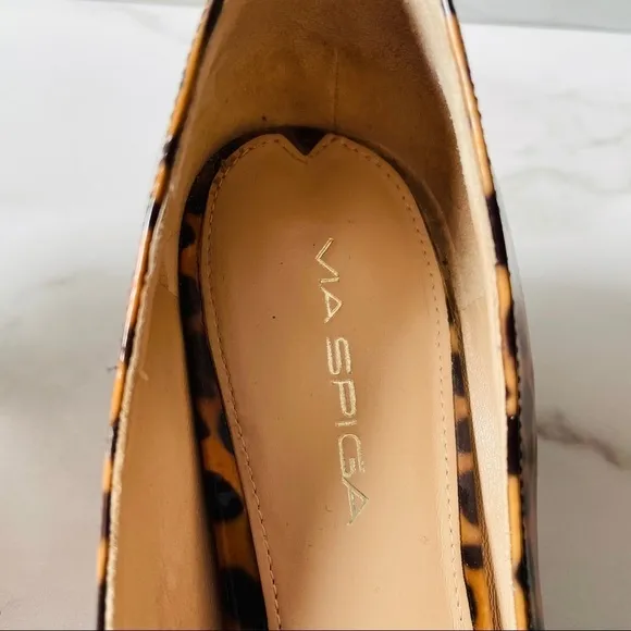 Via Spiga Animal Print Kitten Heels- 8
