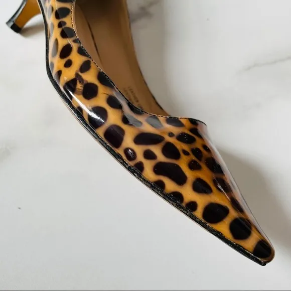 Via Spiga Animal Print Kitten Heels- 8