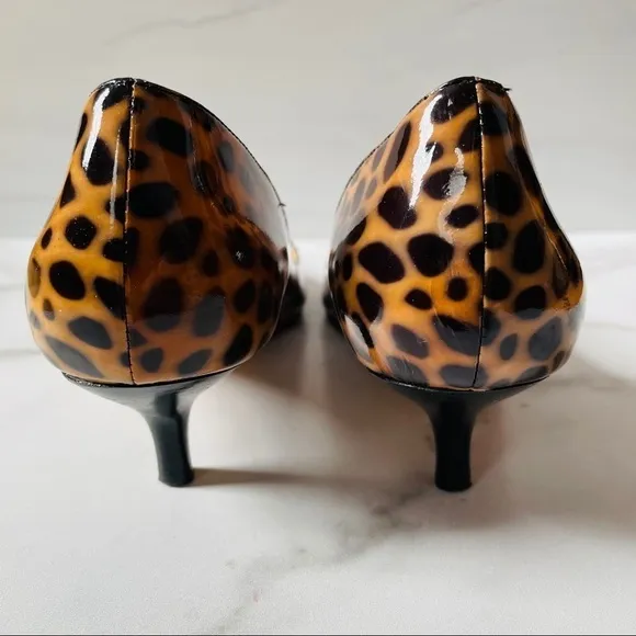 Via Spiga Animal Print Kitten Heels- 8