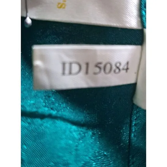 Victoria's Secret Nightgown Slip Dress Medium Vintage Gold  Green Satin Beaded