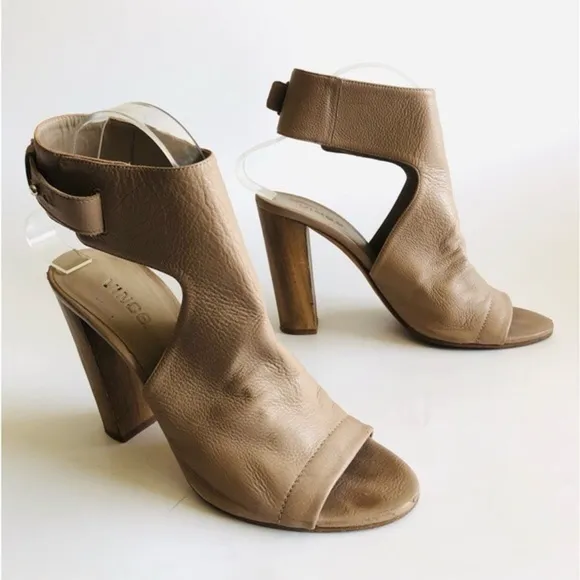 Vince Addie Cutout Open Toe Slingback Bootie