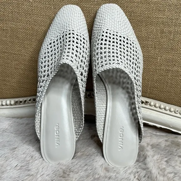 Vince | Barrett Woven Leather Mules