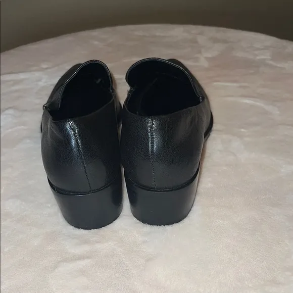 Vince Camuto Black Leather Loafer with Pointed Toe