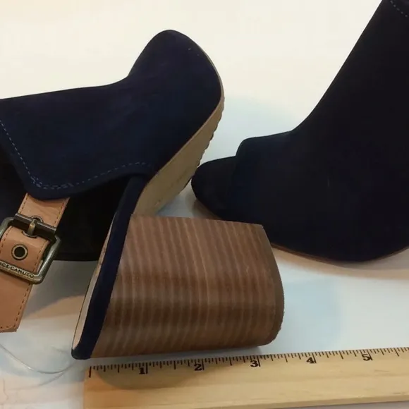 Vince Camuto Brianny Blue Suede OpenToe Slingbacks