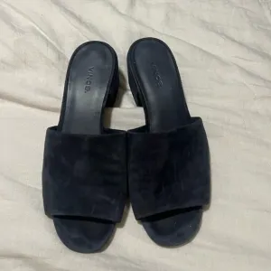 Vince Dark Navy Mules Sleek Minimalist Design