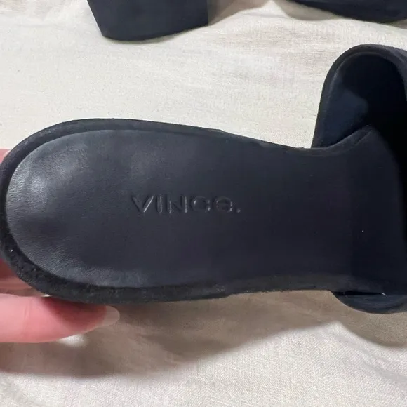 Vince Dark Navy Mules Sleek Minimalist Design