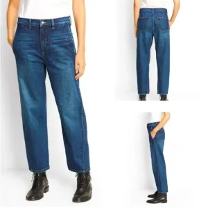 VINCE High Rise Utility Trouser Jeans Dark Wash 26