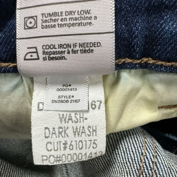 VINCE High Rise Utility Trouser Jeans Dark Wash 26