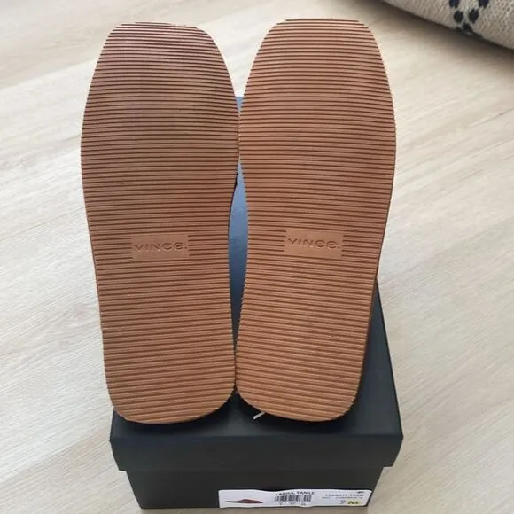 Vince Larisa Leather Flat Mules