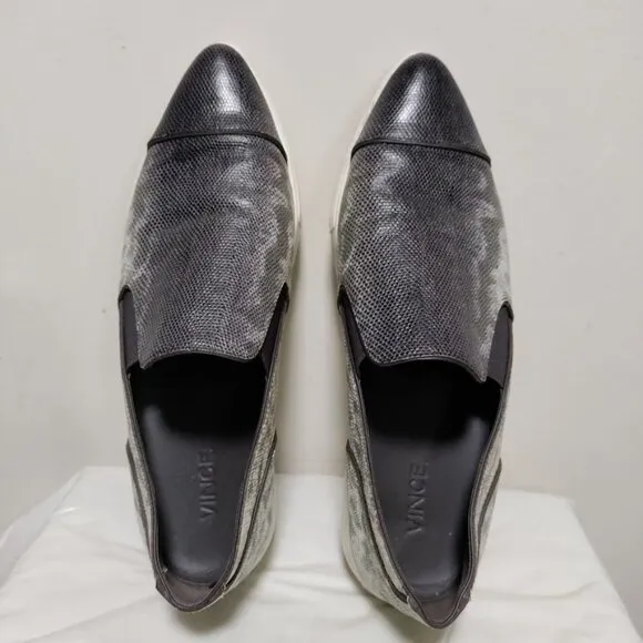 VINCE 'paeyre' Pointy Toe Slip-on Textured Leather Sneaker 8