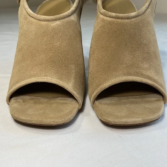 Vince Quest Suede Sandal Slingback Heels 3.5”, Women’s 9 Taupe/Tan