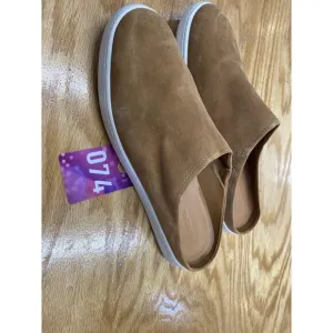 Vince Vianne Women's 10 M Brown Suede Leather Round Toe Comfort Flat Mules
