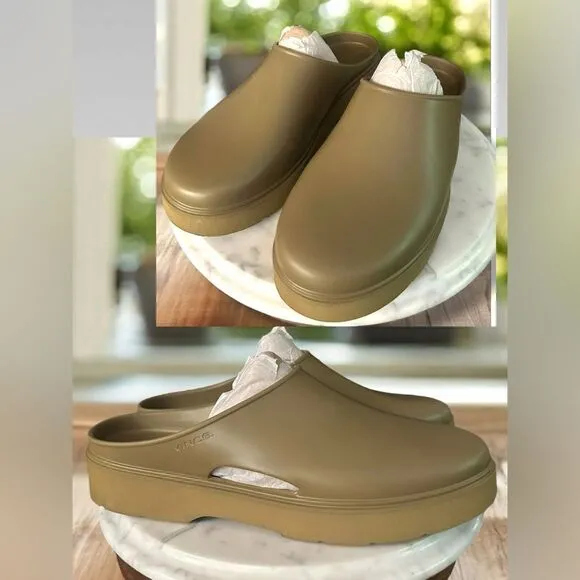 VINCE Unisex GEO Comfort Shoe Cypress Slip On Mules Clogs Womens 15  Mens 13 NEW
