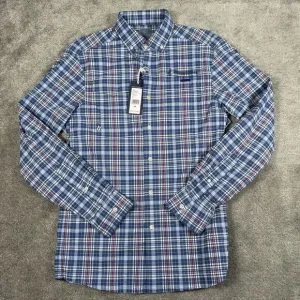 Vineyard Vines Harbor Shirt Mens XS‎ Blue Plaid Performance Vented Classic Fit