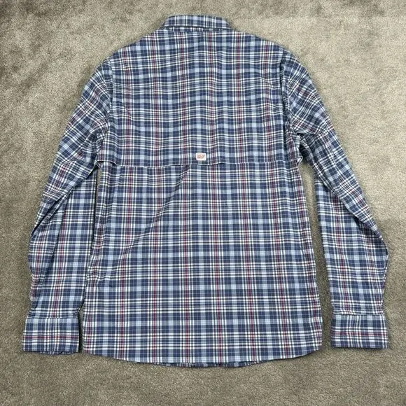 Vineyard Vines Harbor Shirt Mens XS‎ Blue Plaid Performance Vented Classic Fit