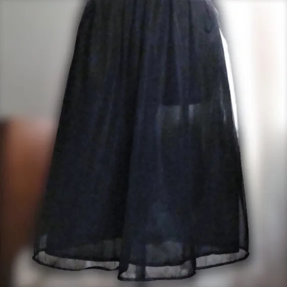 Vintage 1950s/60s Sheer Black Nylon Slip Dress Mad Men