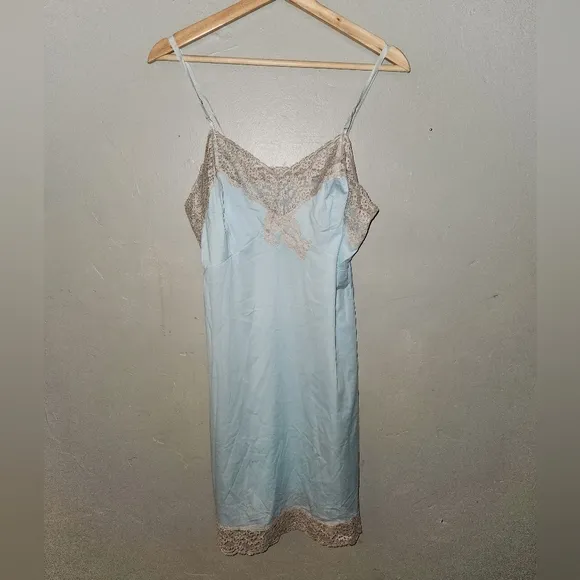 Vintage 1960s Gaymode Penny's Blue Slip Dress