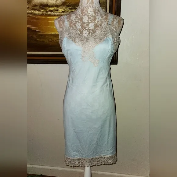 Vintage 1960s Gaymode Penny's Blue Slip Dress